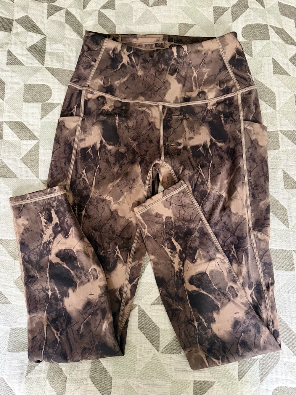 Varley Let’s Go Pocket 25 2.0 Leggings Havana Marble XS High Rise